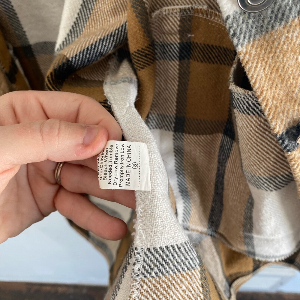 Plaid Button-Up Jacket - image 5